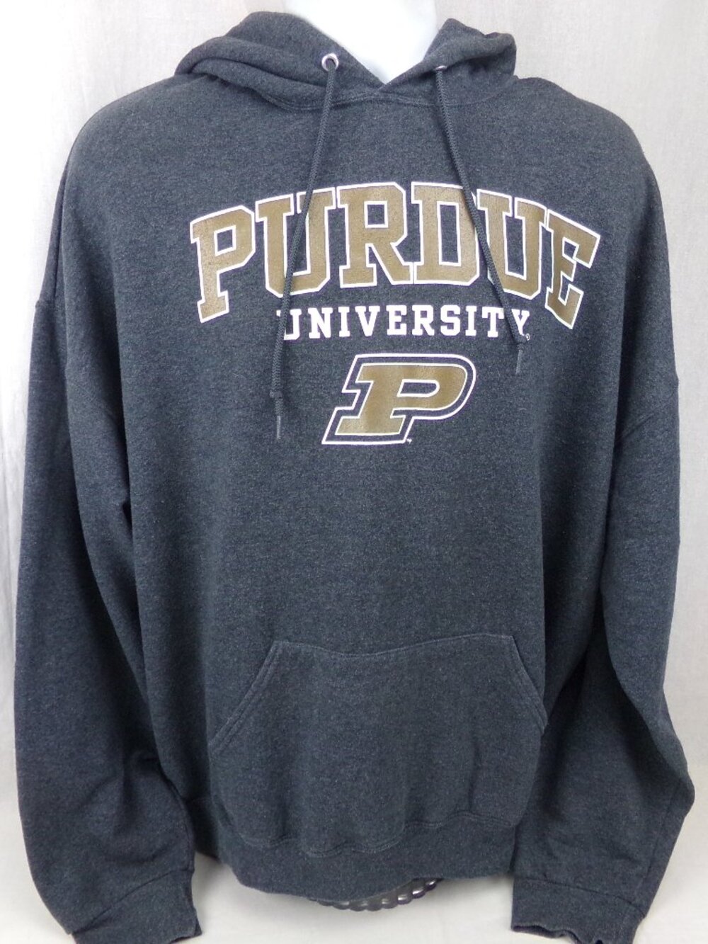 Purdue University Fleece Hoodie 2XL Gray Vintage Jerzees Boilermakers